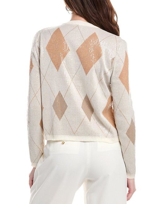 Avantlook Natural Sequin Cardigan