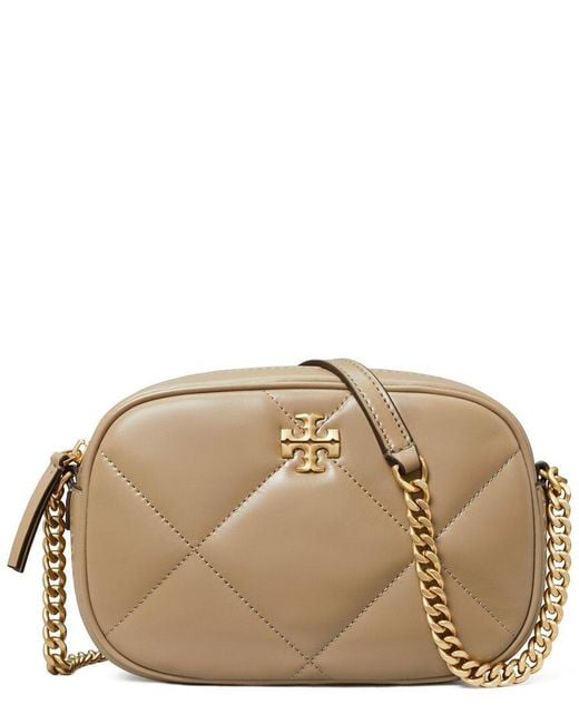 Tory Burch Natural Kira Diamond Quilt Leather Camera Bag