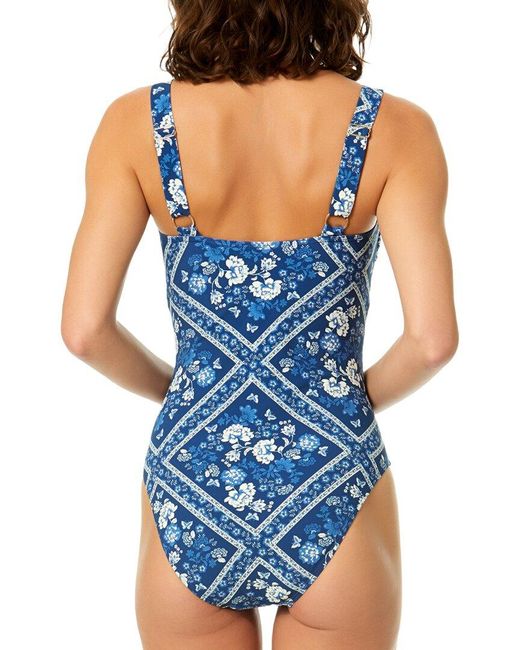 Cece Blue Belted One-Piece
