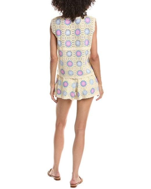 ANNA KAY Yellow 2Pc Fleur Top & Short Set