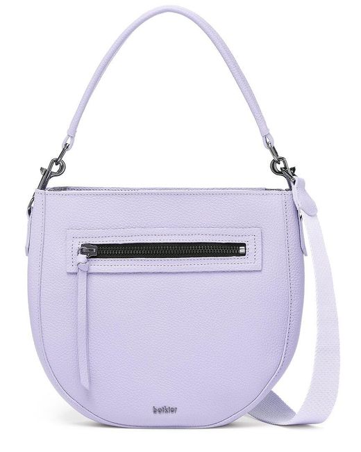 Botkier Purple Beatrice Leather Saddle Bag