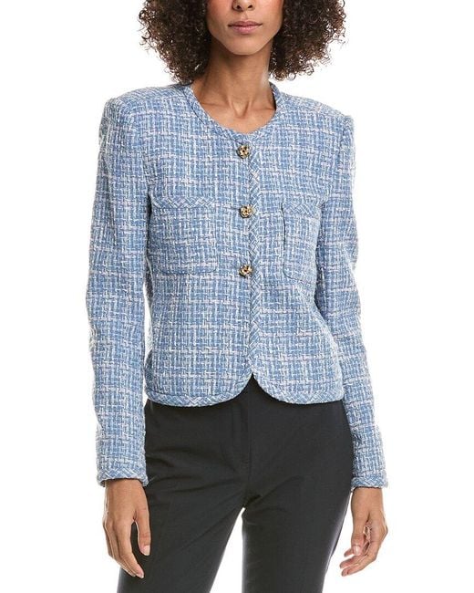 10 Crosby Derek Lam Blue Emilia Wool-Blend Jacket