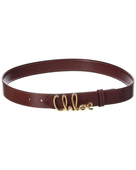 Chloé Red The Iconic Leather Belt