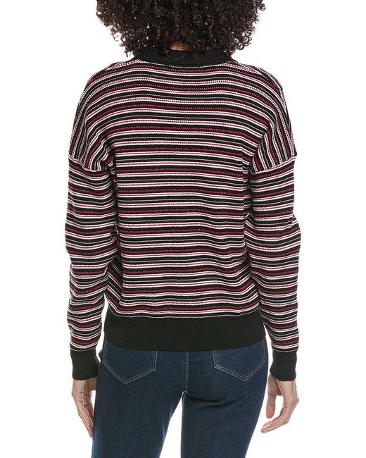 Madison Miles Red Knit Polo Shirt