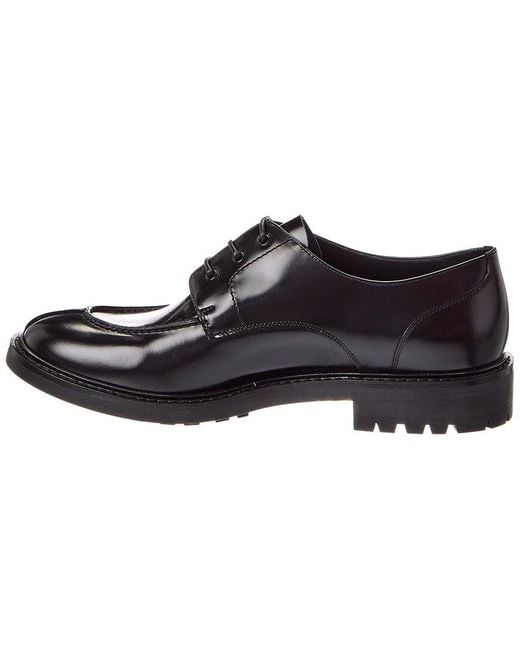 Saint Laurent Black Lino Leather Derby for men