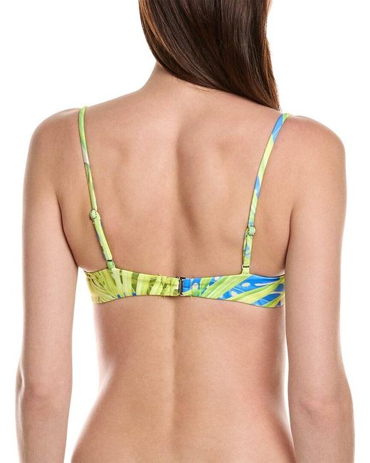 Splendid Green Ruched Underwire Bandeau Top