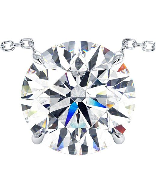 Lab Grown Diamonds White 14k 5.00 Ct. Tw. Lab-grown Diamond Solitaire Pendant Necklace