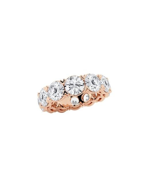 Lab Grown Diamonds White 14K Rose 10.00 Ct. Tw. Lab Grown Diamond Eternity Ring