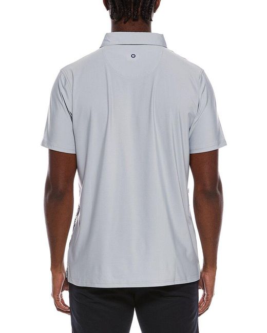 Ben Sherman Blue Punk News Tech Jersey Sports Fit Polo Shirt for men