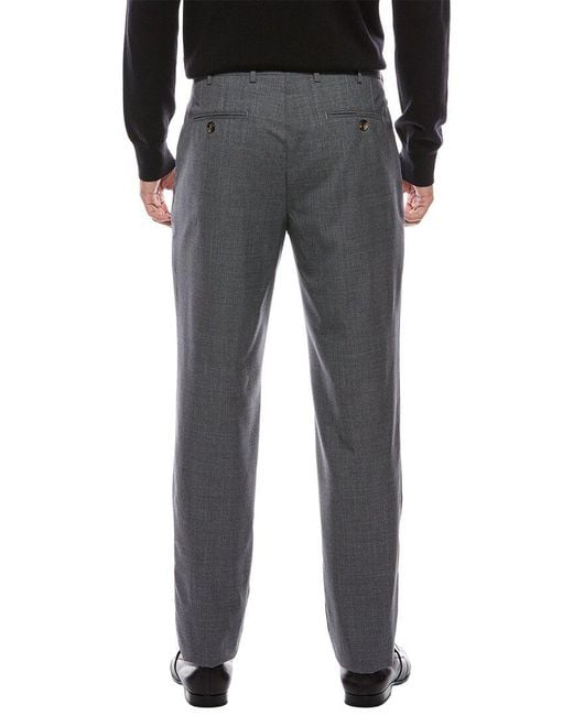 Brunello Cucinelli Black Wool Trouser for men