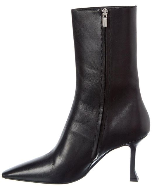 Ferragamo Black Leather Bootie