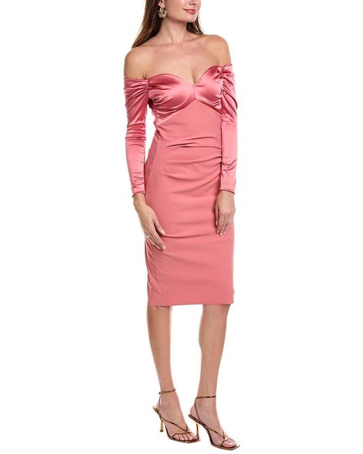 La Petite Robe Di Chiara Boni Red Bessie Solid Midi Dress