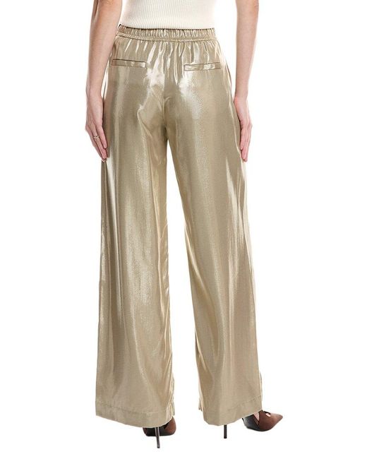 Brunello Cucinelli Natural Metallic Pull-On Pant
