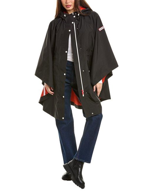Hunter Black Rose Rain Bonded Cape