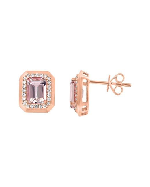 Effy Fine Jewelry Pink 14K 2.22 Ct. Tw. Diamond & Amethyst Earrings