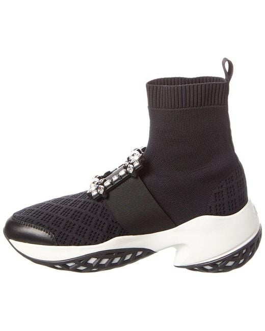 Roger Vivier Black Run Strass Sneaker