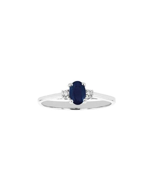 LEVARON FINE JEWELRY Blue Levaron 14K 0.45 Ct. Tw. Diamond & Sapphire Ring