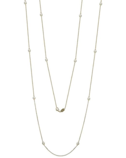 Suzy Levian White 14k 2.00 Ct. Tw. Diamond Station Necklace