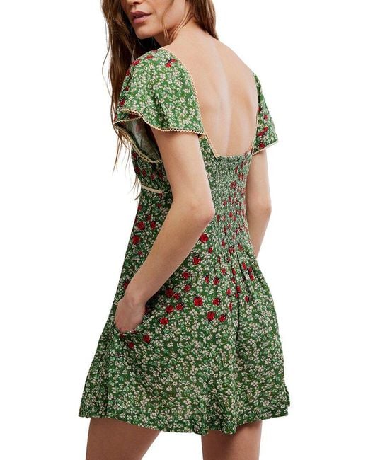 Free People Green Backroads Dress