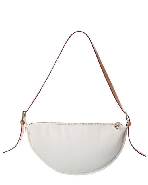 Longchamp White Smoothie Leather Crossbody