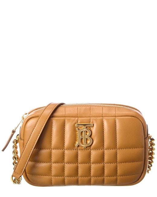 Burberry Lola Mini Leather Camera Bag in Brown - Lyst