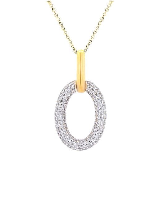 Diana M Metallic Fine Jewelry 14k 0.24 Ct. Tw. Diamond Necklace
