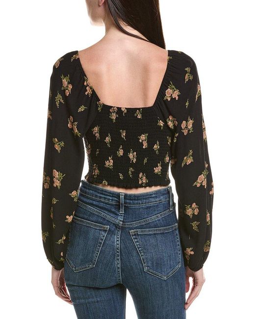 Saltwater Luxe Black Floral Top