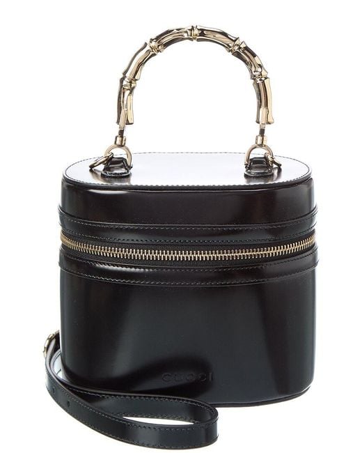 Gucci Black Mini Leather Vanity Bag