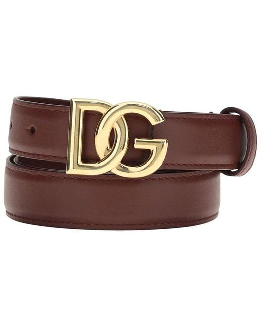 Dolce & Gabbana Brown Leather Belt