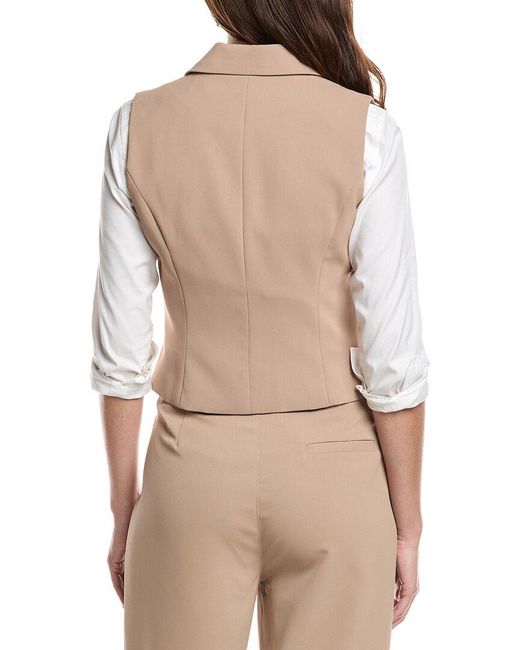 Gracia Natural Button Front Vest