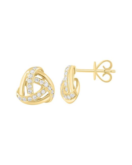 Effy Fine Jewelry Metallic 14K 0.28 Ct. Tw. Diamond Earrings