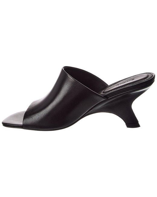 Jonathan Simkhai Black Shadow Mule Leather Sandal