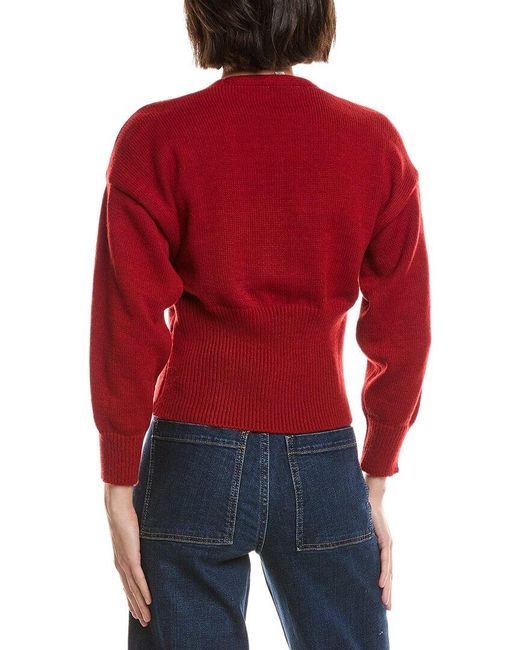 Estellina Red Long Sleeve Cardigan