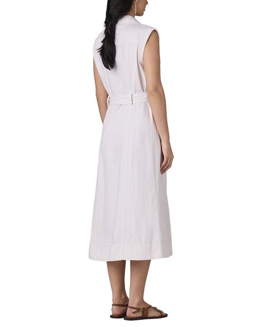 Wit & Wisdom White Sleeveless Button Down Maxi Dress