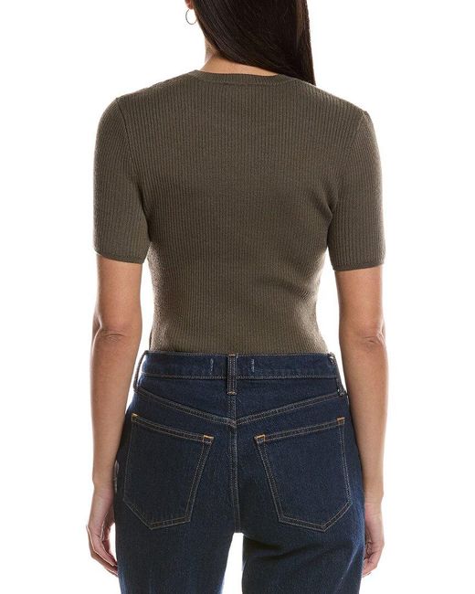 Rag & Bone Black Annalise Rib Wool-Blend Sweater