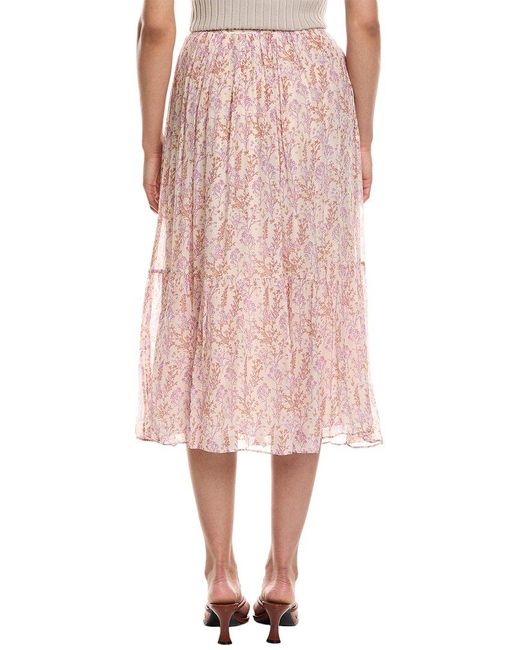 Vanessa Bruno Pink Soledad Silk-blend Skirt