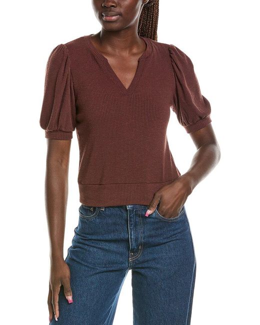 Michael Stars Red Quinn Top