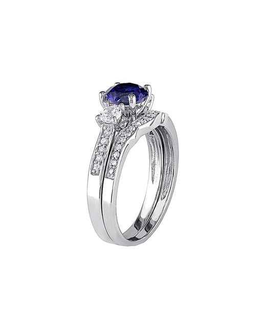Rina Limor Blue 10K 1.43 Ct. Tw. Diamond & Gemstone Ring