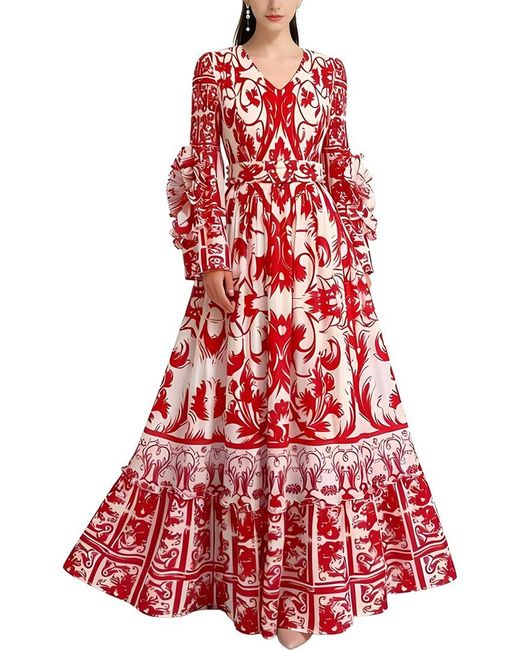 MIRA RICHI Red Maxi Dress