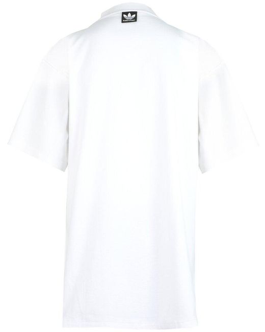 Balenciaga White X Adidas Oversized T Shirt for men