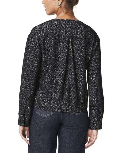 Spanx Black Ponte Bomber - Herringbone