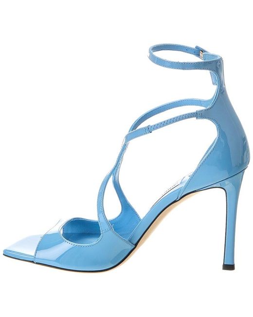 Jimmy Choo Blue Azia 95 Patent Sandal