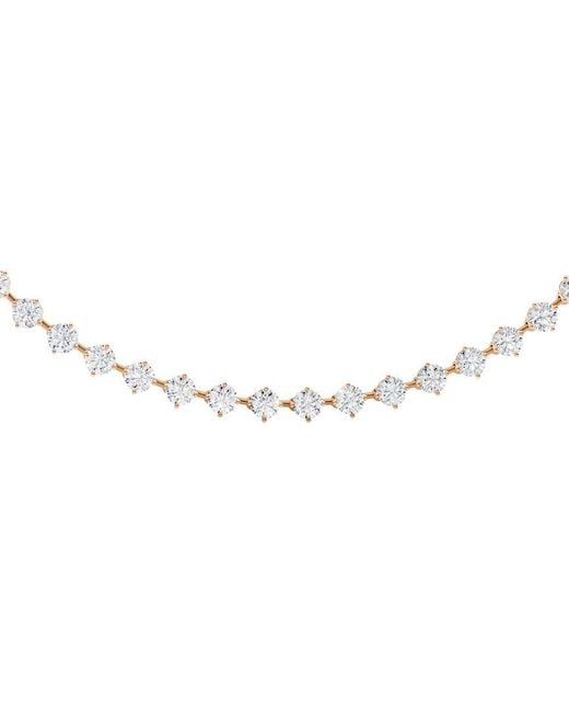 Sabrina Designs Lab Grown Diamonds White 14K Rose 20.91 Ct. Tw. Lab-Grown Diamond Tennis Necklace