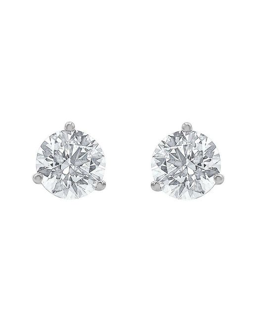 Lab Grown Diamonds Metallic 14K 3.00 Ct. Tw. Lab-Grown Diamond Studs