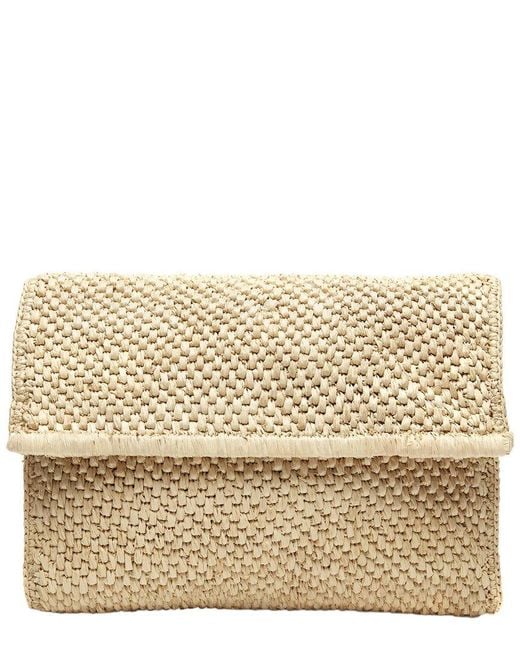 Mar Y Sol Natural Rhodes Raffia Clutch