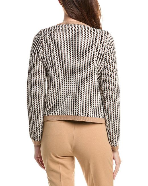 Tahari Gray Open Front Cardigan