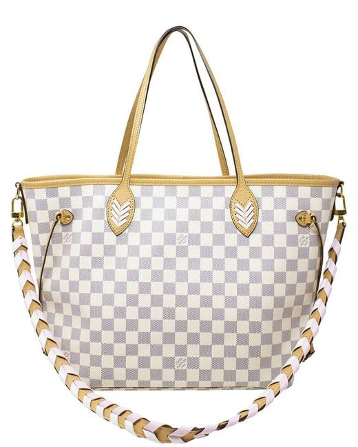 Louis Vuitton Gray Limited Edition Damier Azur Canvas Neverfull Mm (Authentic Pre-Owned)