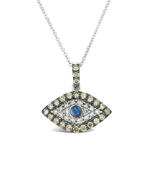 Le Vian Metallic Le Vian Tranquility 14K 1.21 Ct. Tw. Diamond & Sapphire Pendant Necklace