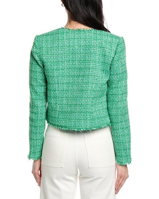 St. John Green Tweed Boxy Jacket W/Fringe