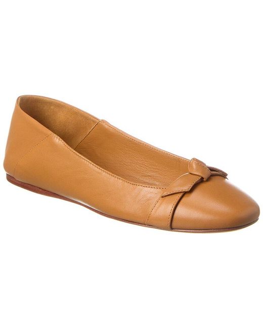 Alexandre Birman Brown Clarita Collapsible Leather Flat